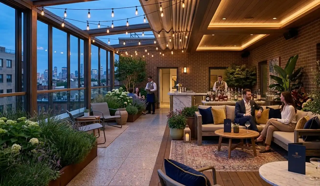 Hotel Rooftop Interior